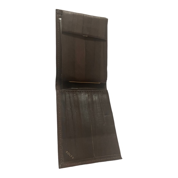 Rolfs brand men’s leather bifold wallet brown - Picture 4 of 4